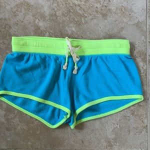 3 pair track shorts; size small; cotton/polyester